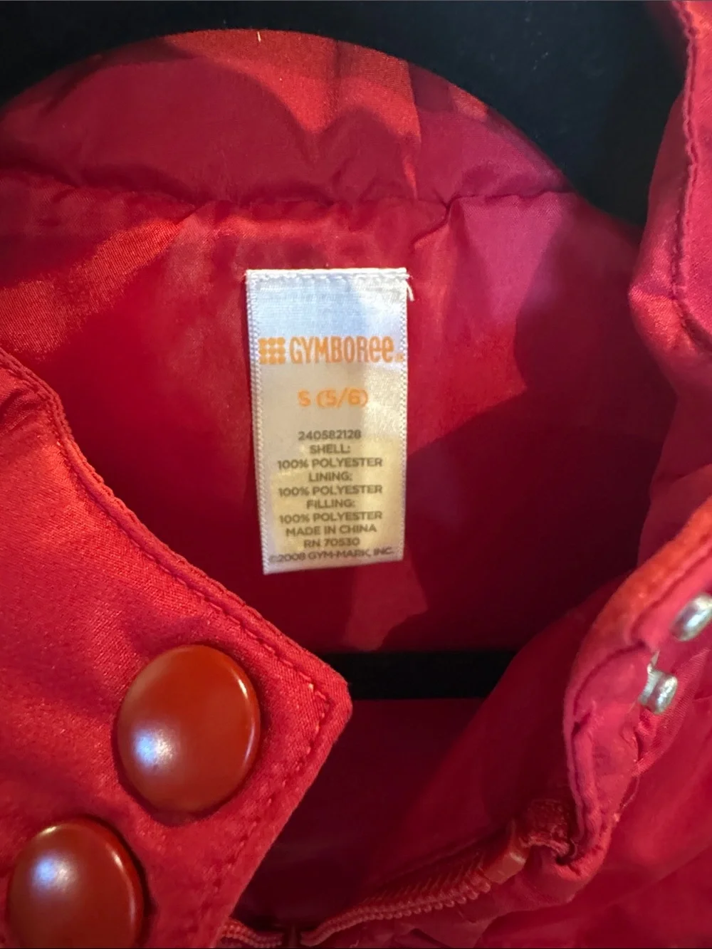 Gymboree Red Hooded Faux-Fur Trim Puffer Vest